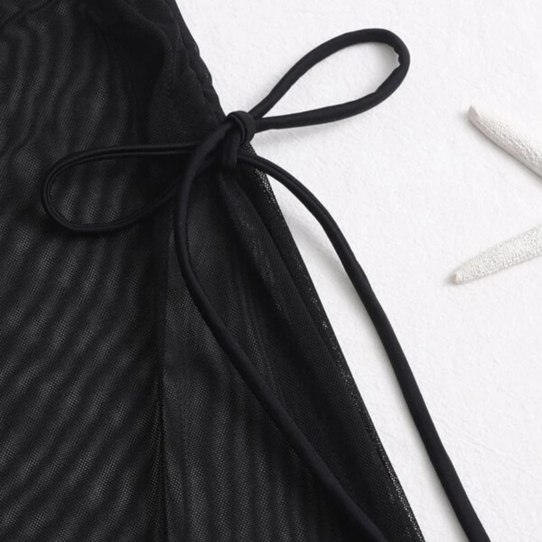 Women's Solid Color Beach Set - Bikini, Cover-Up and Dress 3-Piece