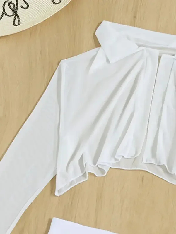 4 Pcs Halter Triangle Bikini with Cover Up