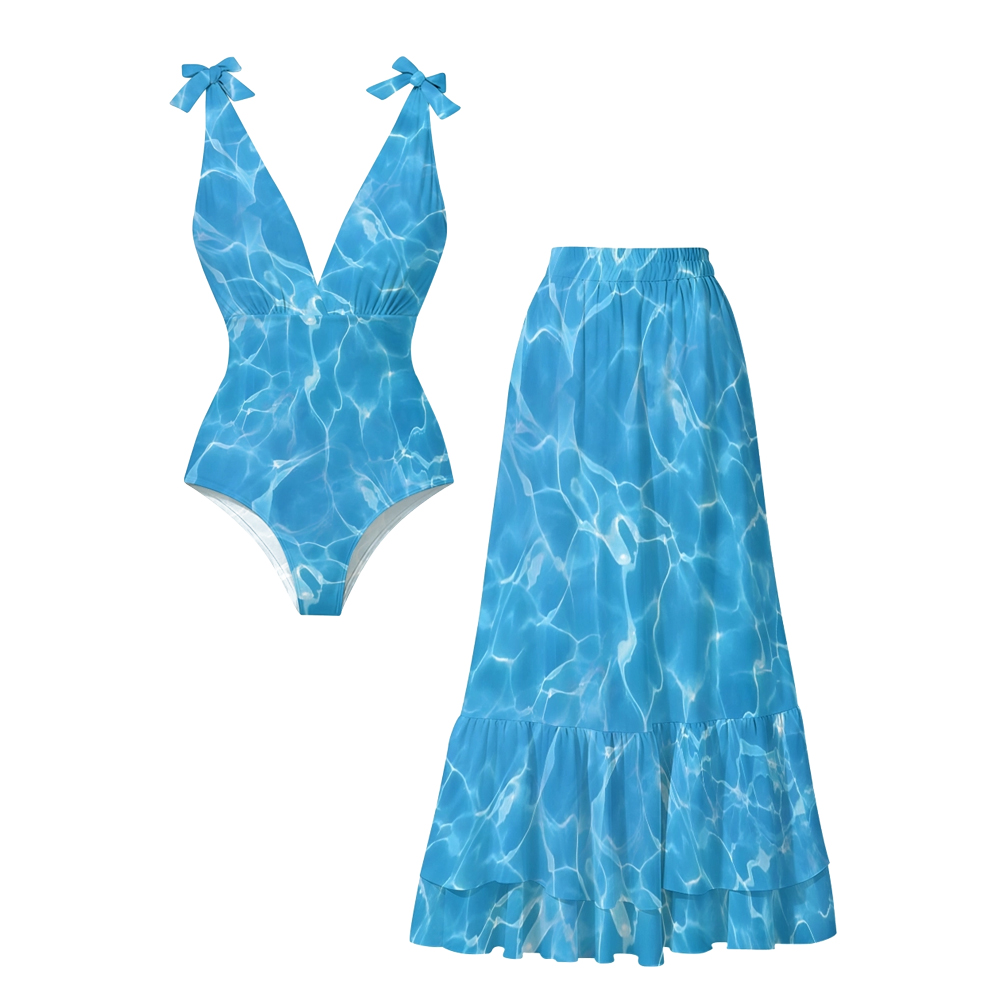 Aqua Ripple One-Piece Set