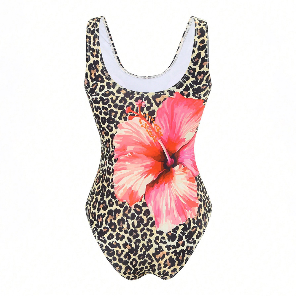 Women's Leopard Print One-Piece Swimsuit