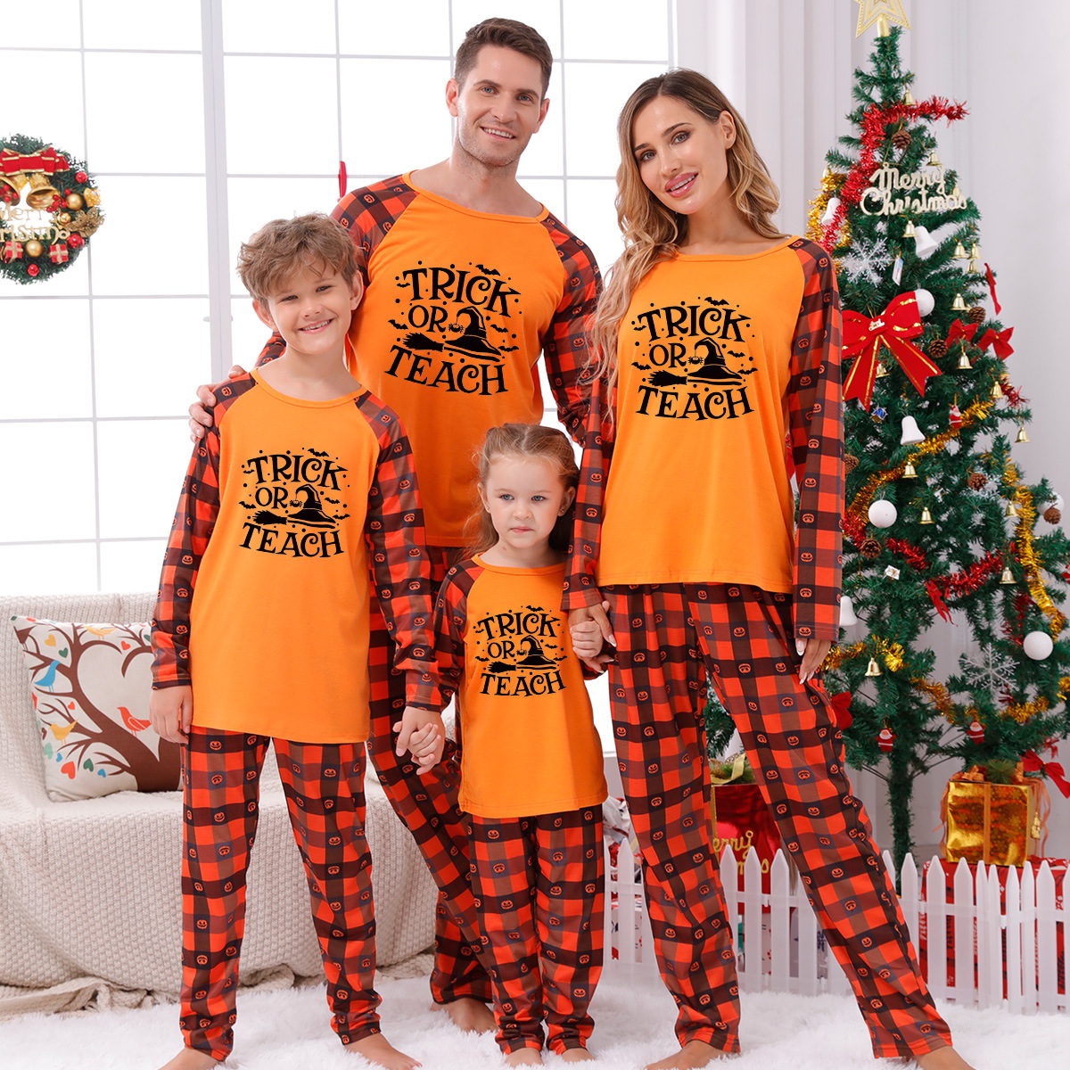 Halloween Family Pajama  Print Set