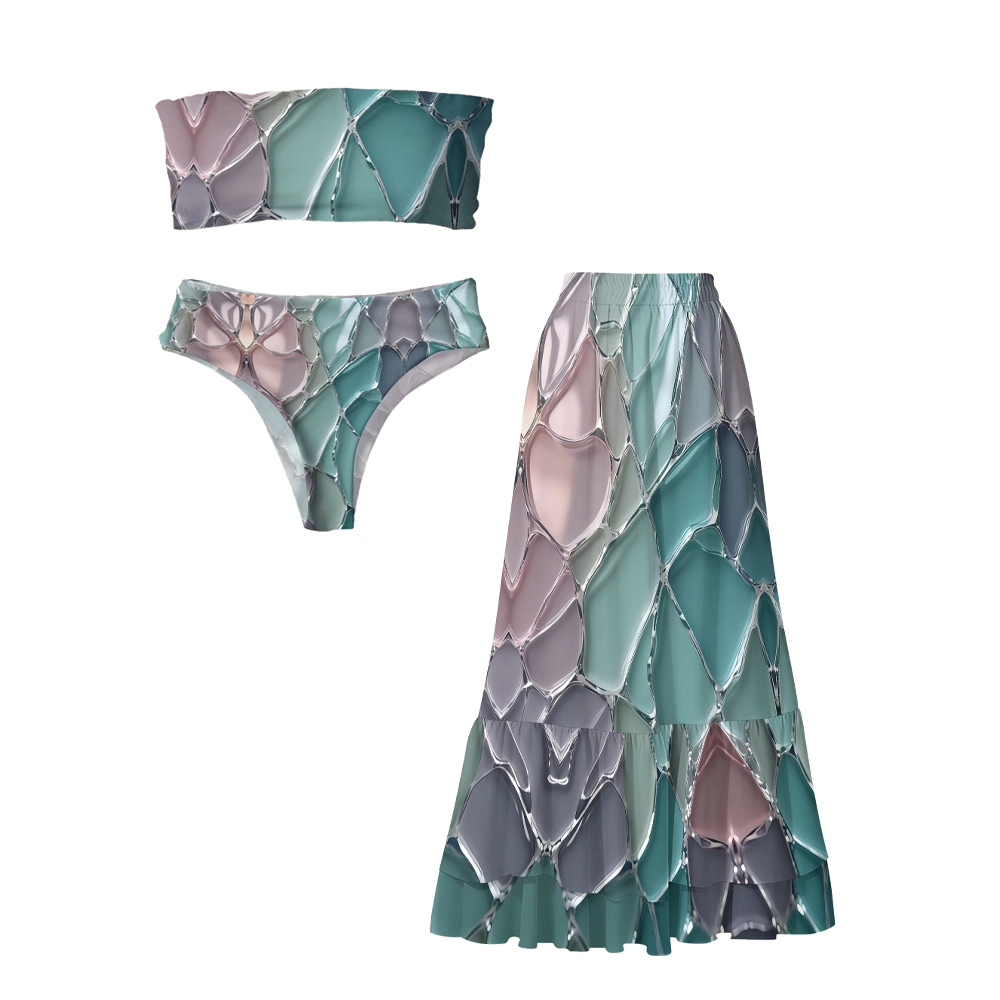 Abstract Stained Glass Bikini Set