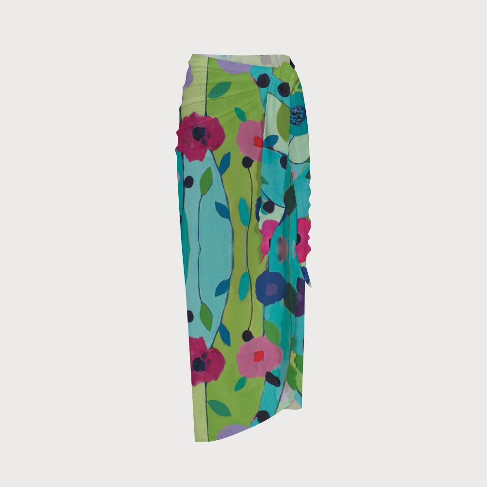 Spring Returns Plunging Swimsuit and Skirt