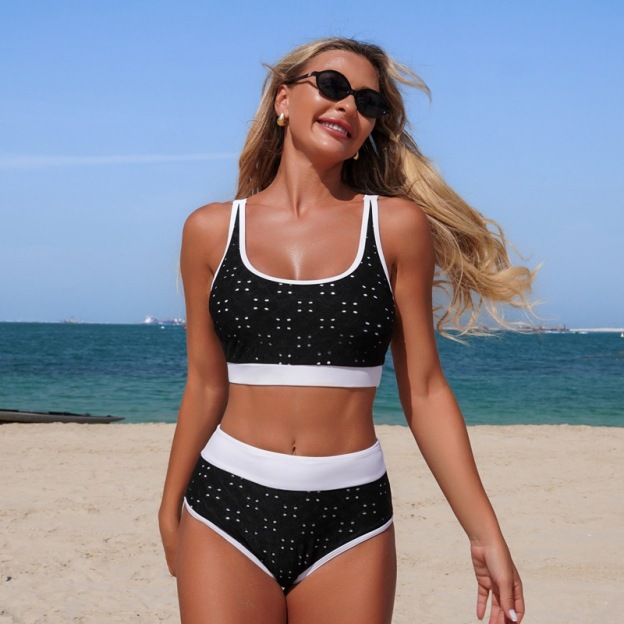 Women's 2026 Bikini Set in Hole-Punched Fabric with Cut-Outs