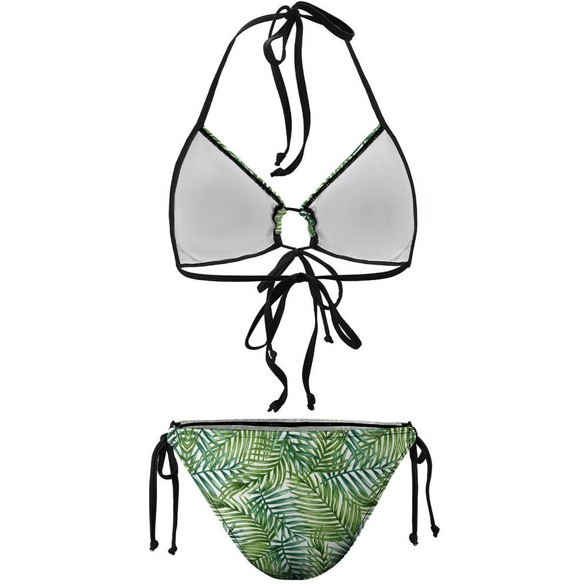 Women's Resort Style Bikini Tropical Forest Design Two Piece Swimwear