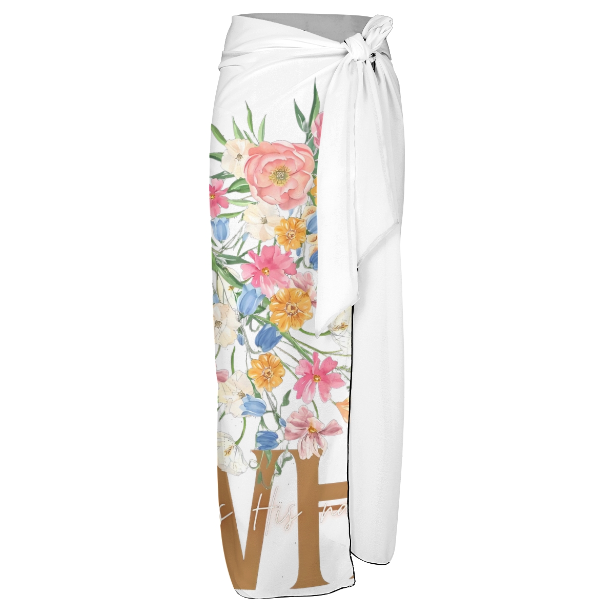 Women's Tankini Swimsuit Two Piece Set with Black Side Tie Bottoms