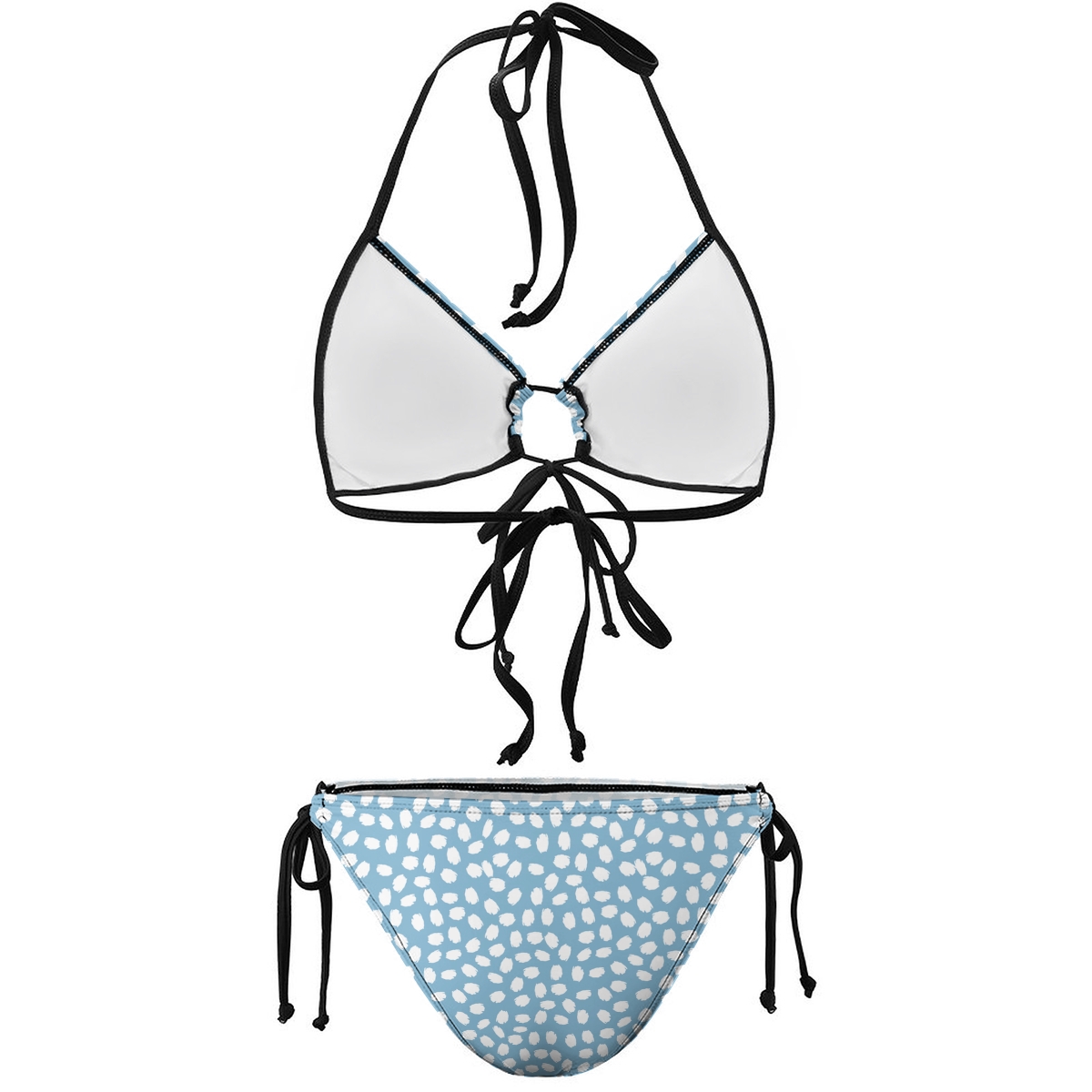 Women's Two-Piece Bikini with Classic Polka Print and Sleek Silhouette