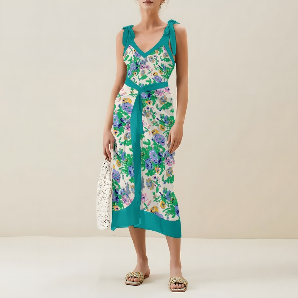 Women's One Piece Swimsuit Set for Women Colorful Floral