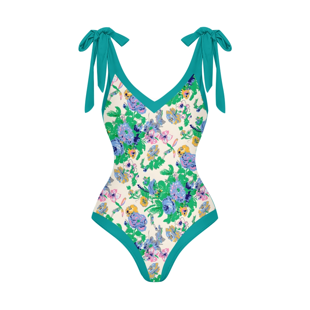 Women's One Piece Swimsuit Set for Women Colorful Floral