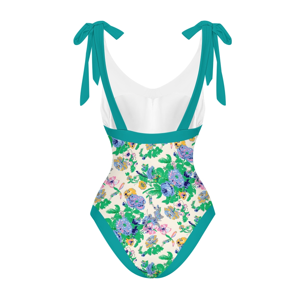 Women's One Piece Swimsuit Set for Women Colorful Floral