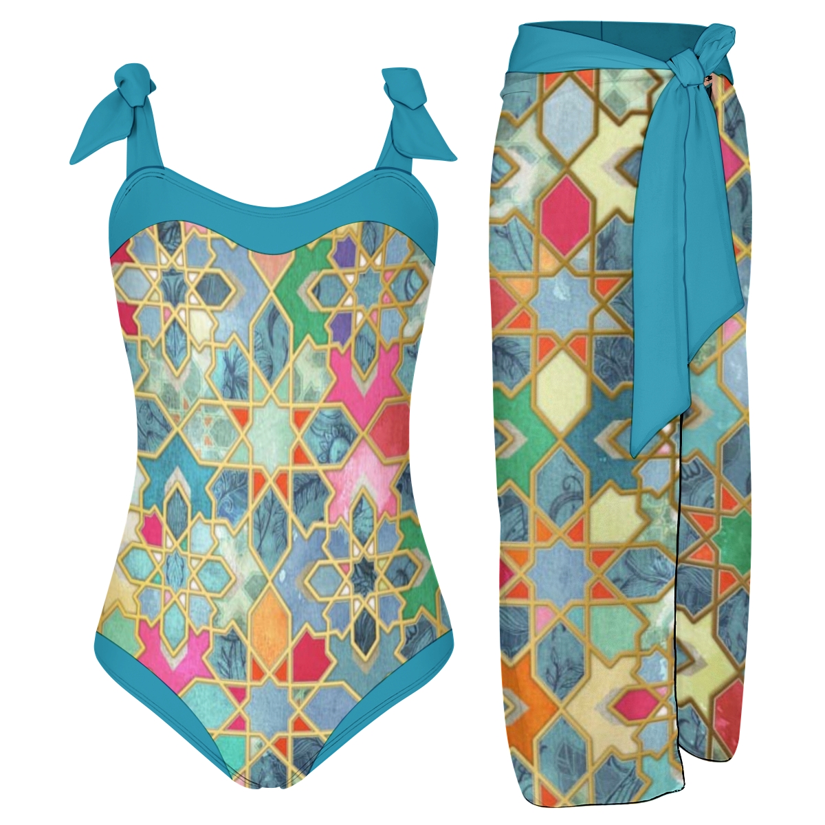 Women's Printed One Piece Swimsuits and Cover Ups 2509009131