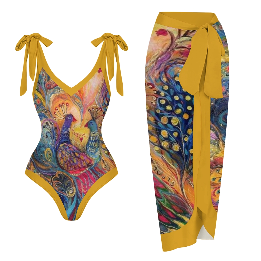 Women's Printed One Piece Swimsuits and Cover Ups 2509009398