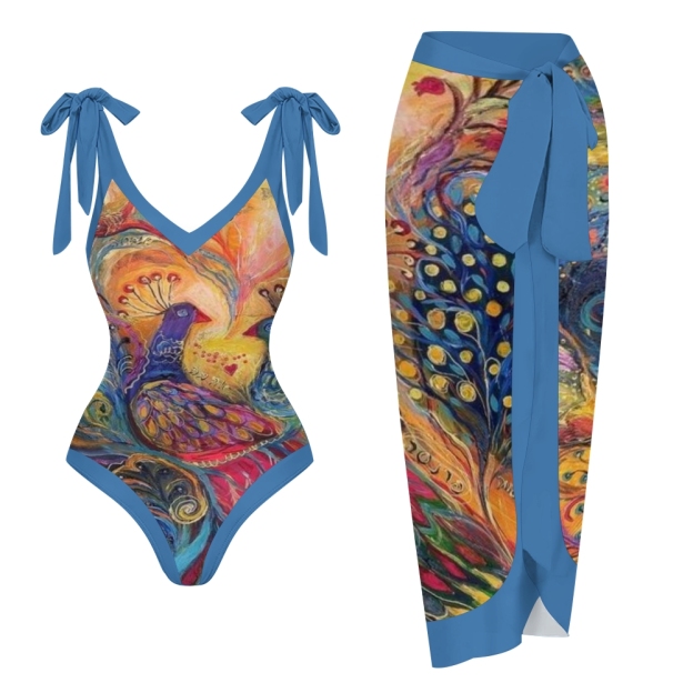 Women's Printed One Piece Swimsuits and Cover Ups 2509009398