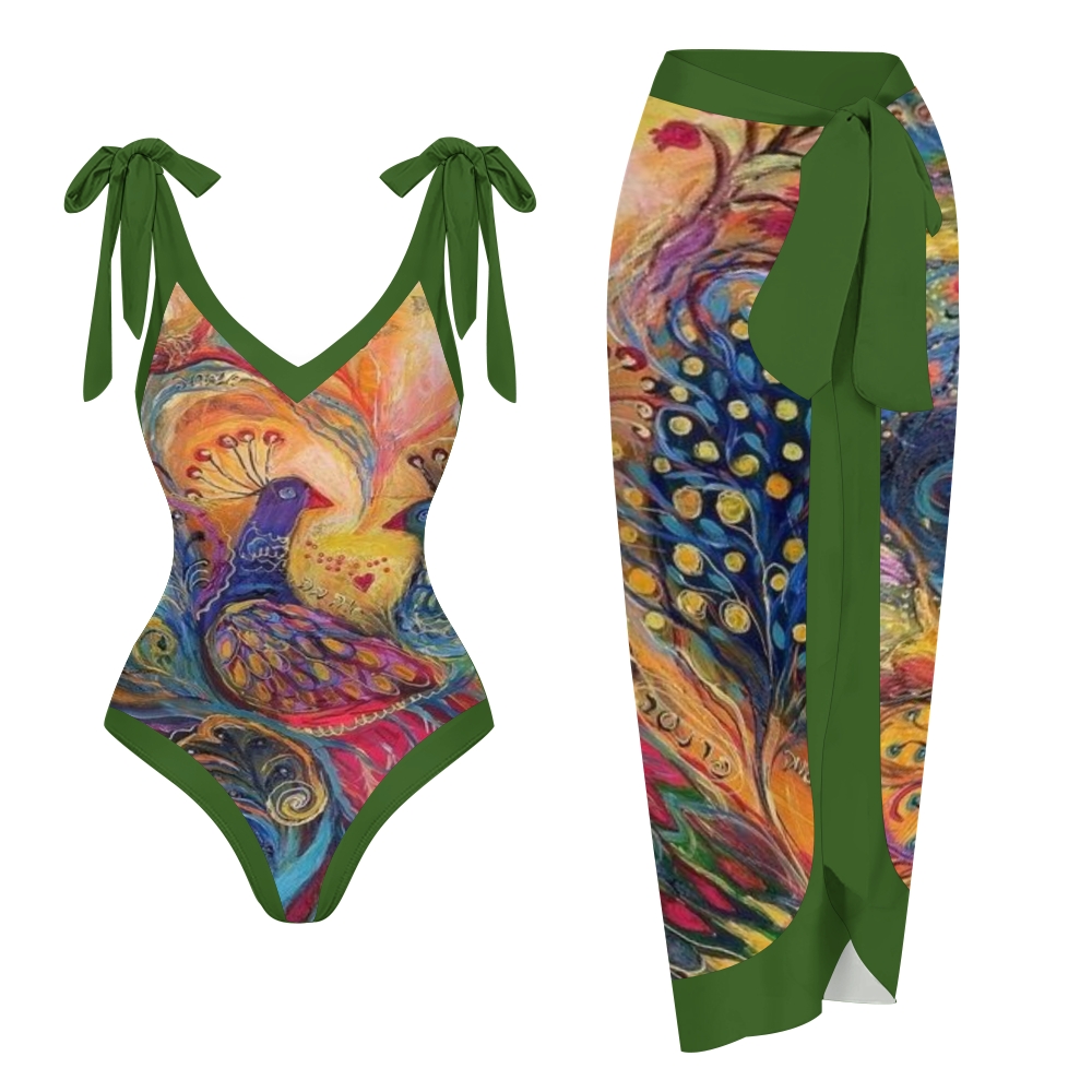 Women's Printed One Piece Swimsuits and Cover Ups 2509009398