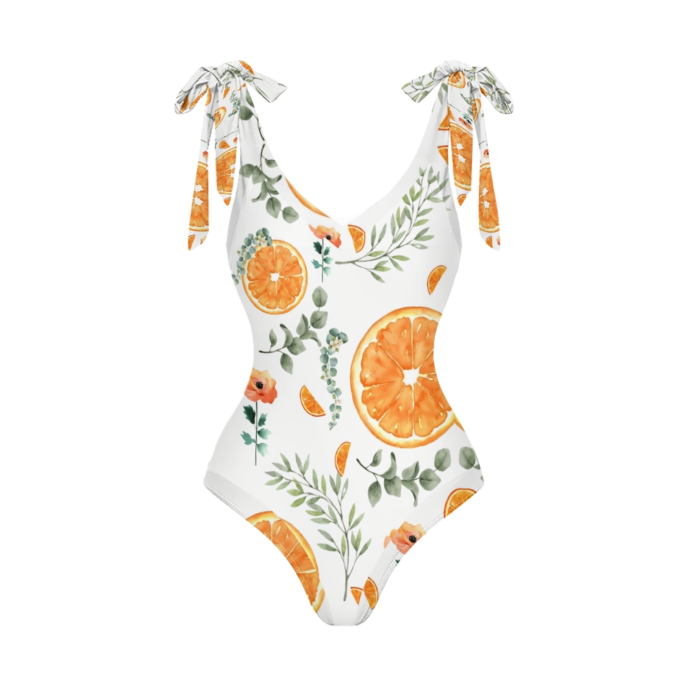 Women’s Tropical One Piece Swimsuit with Matching Beach Pants Set