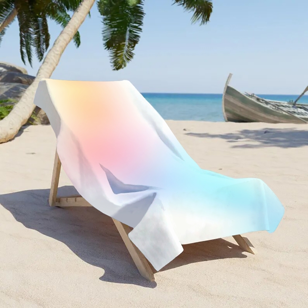 Multicolor Gradient Beach Towel with Smooth Color Transition