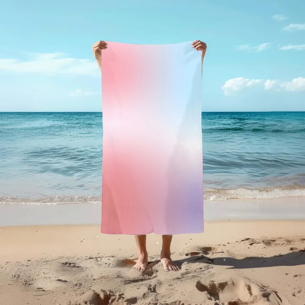 Multicolor Gradient Beach Towel with Soft Ombre Transition