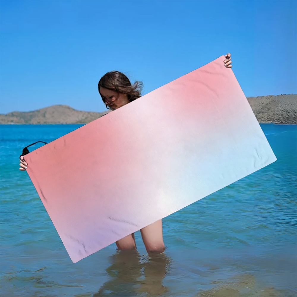 Multicolor Gradient Beach Towel with Soft Ombre Transition