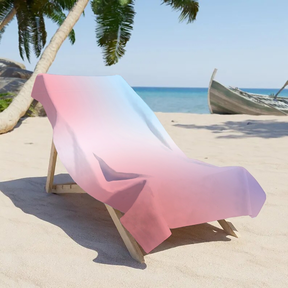 Multicolor Gradient Beach Towel with Soft Ombre Transition