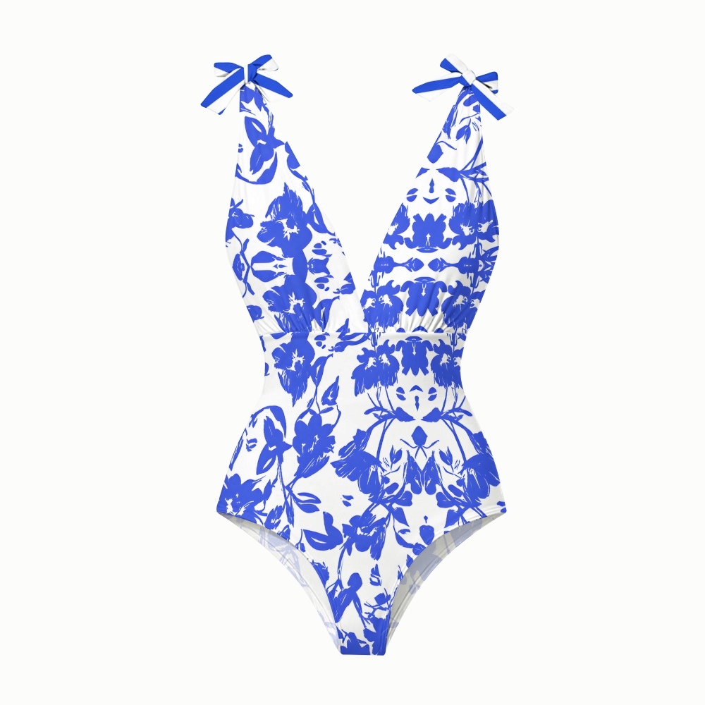 Women's Wild Blossom One-Piece Swimsuit and Matching Maxi Skirt