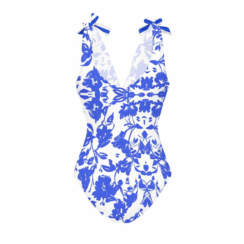 Women's Wild Blossom One-Piece Swimsuit and Matching Maxi Skirt