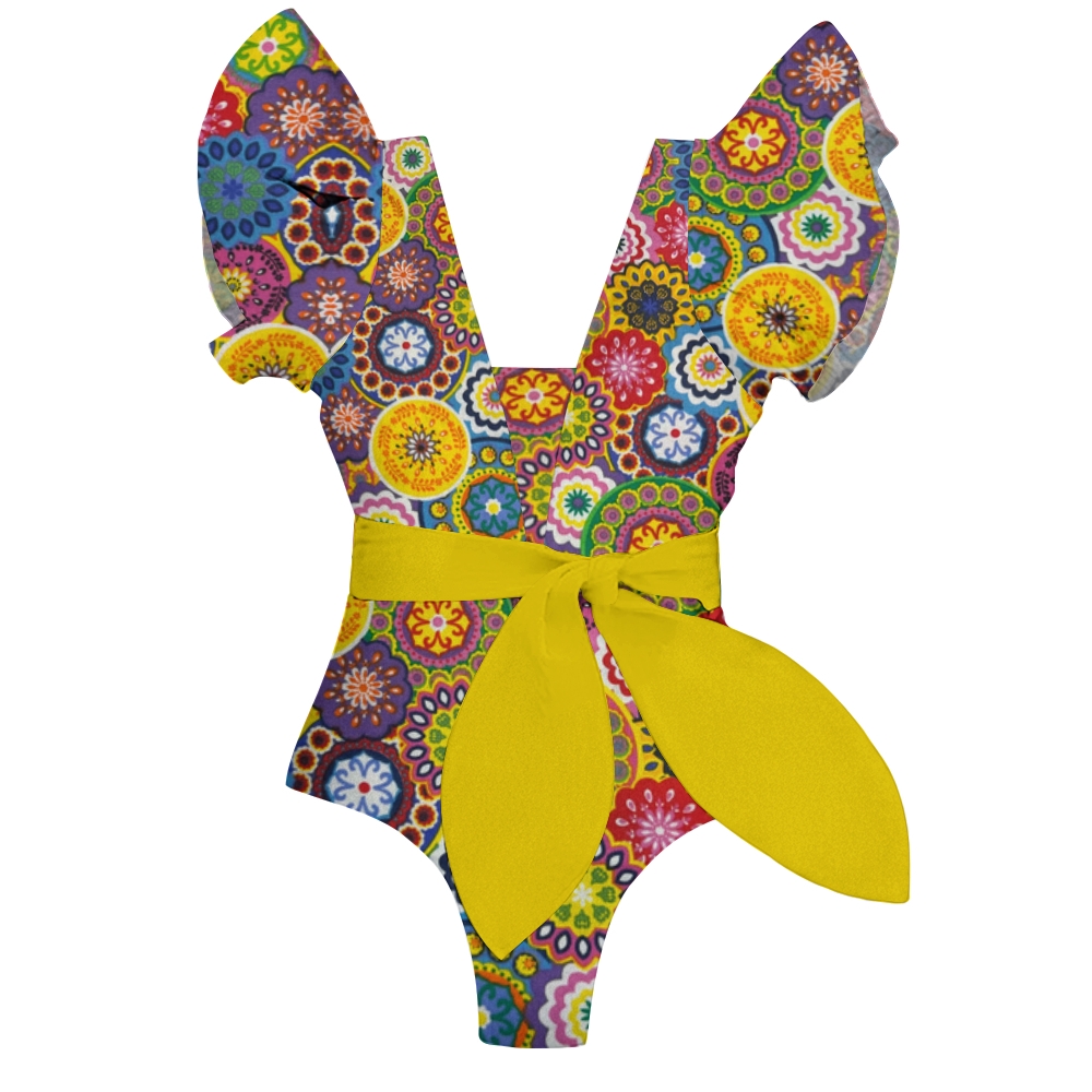 Women's Funky and Vibrant Mandala One-Piece Swimsuit