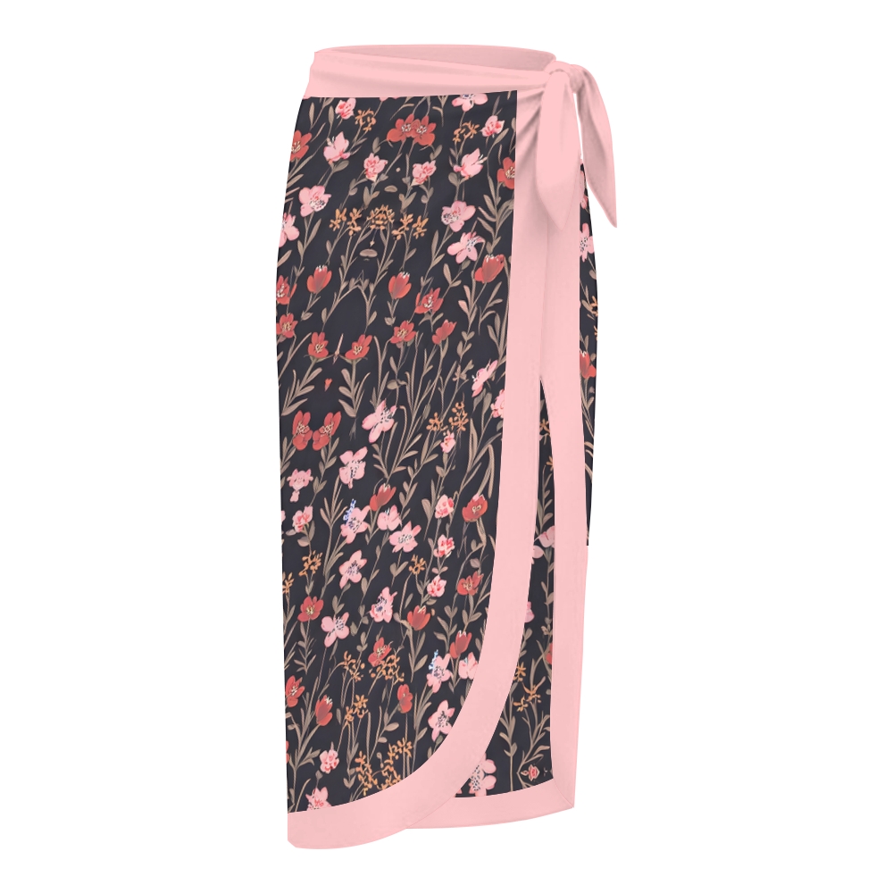 Women's Floral Print One-Piece Swimsuit with Skirt