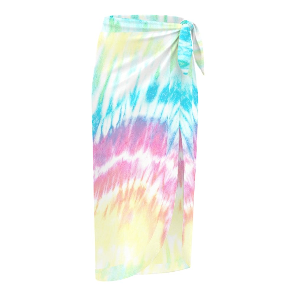 Women's Tie Dye Rainbow One-Piece Swimsuit with Skirt