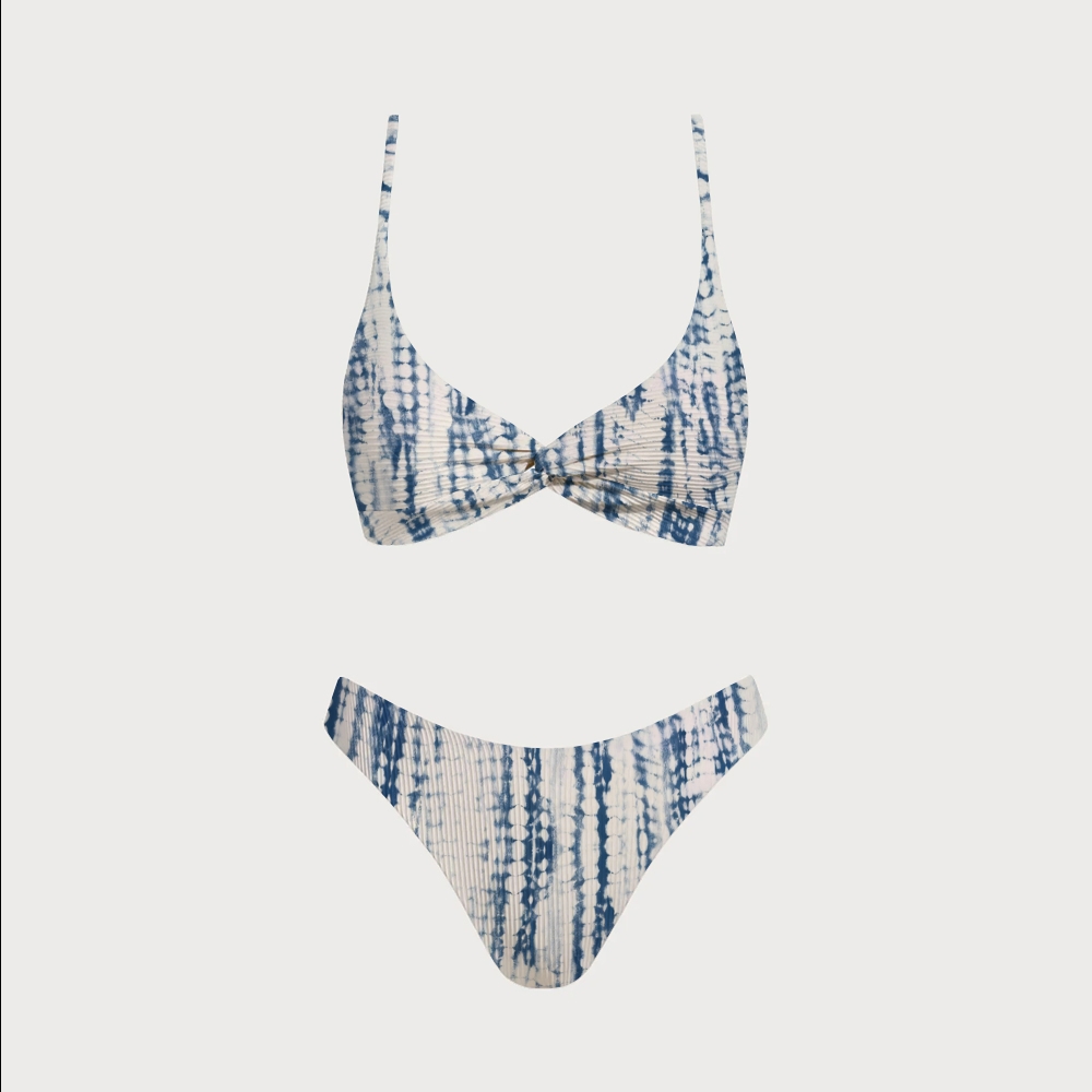 Women's Indigo Textures Two-Piece Swimsuit