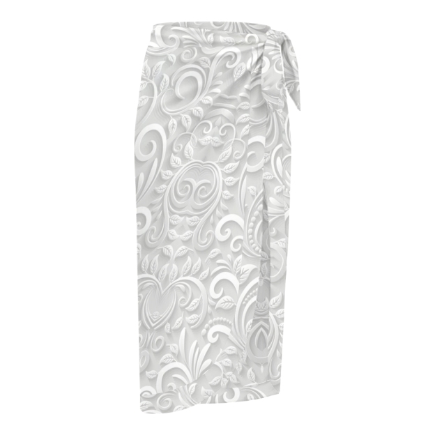 Women's Vintage Baroque Print One-Piece Swimsuit with Skirt