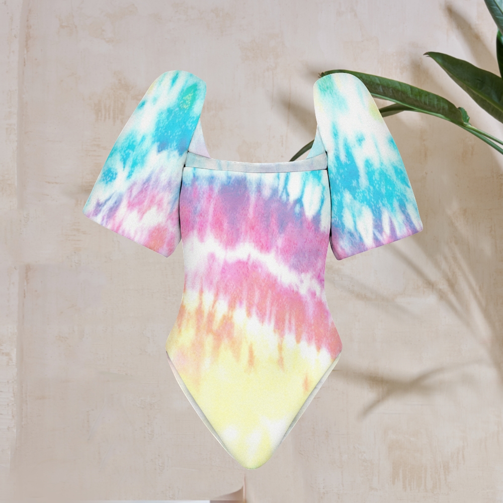 Women's Tie Dye Rainbow One-Piece Swimsuit