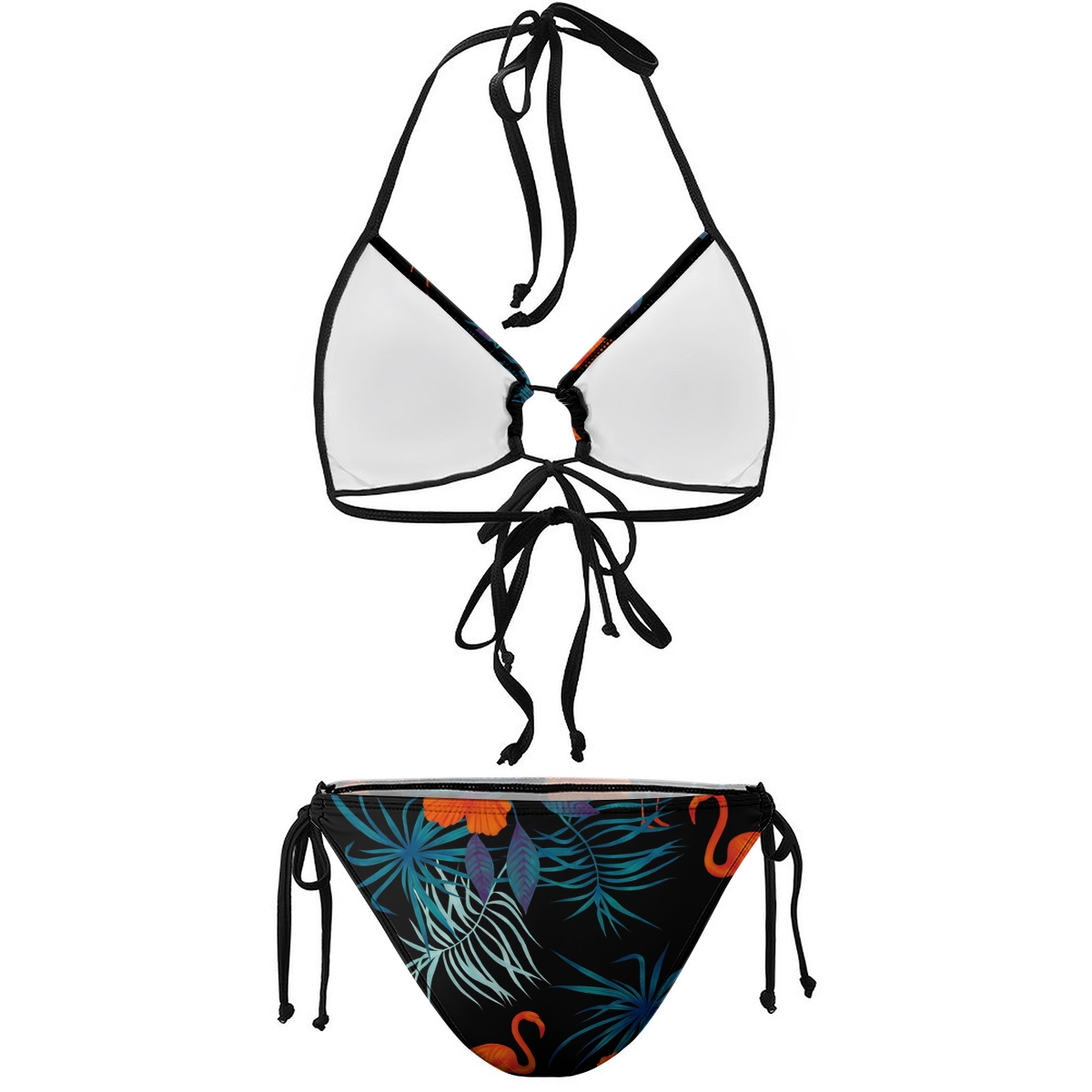 Women's Flamingos Pattern Two-Piece Bikini Swimsuit
