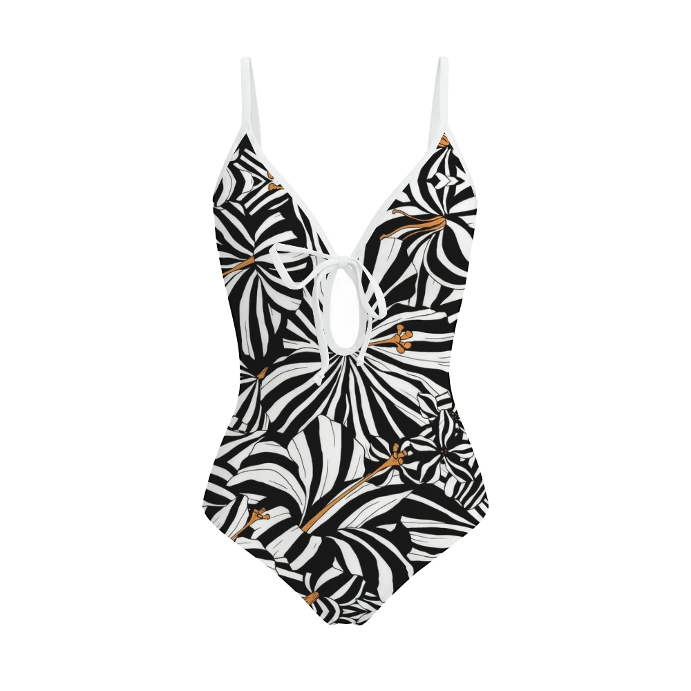 Women's Zebriscus One-Piece Swimsuit with Skirt