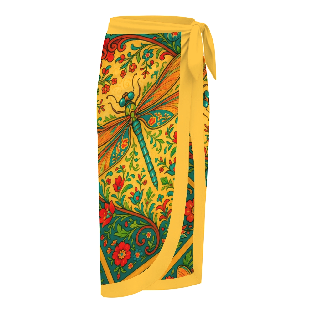 Women's Dragonfly Garden One-Piece Swimsuit with Skirt