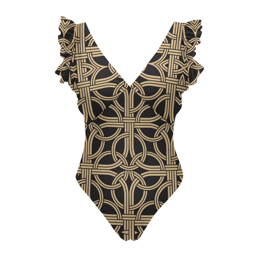 Women's Ring Toss Print One-Piece Swimsuit