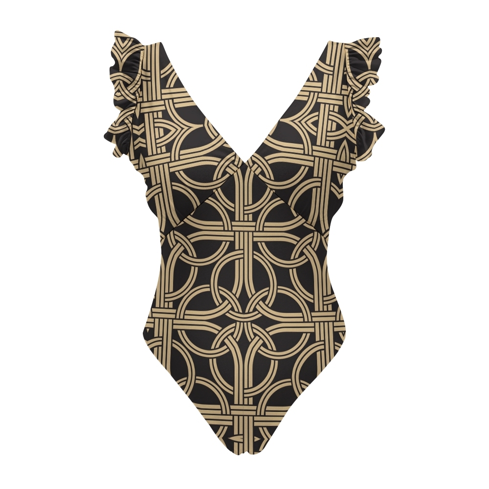 Women's Ring Toss Print One-Piece Swimsuit