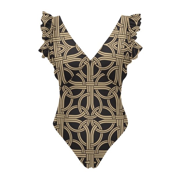 Women's Ring Toss Print One-Piece Swimsuit