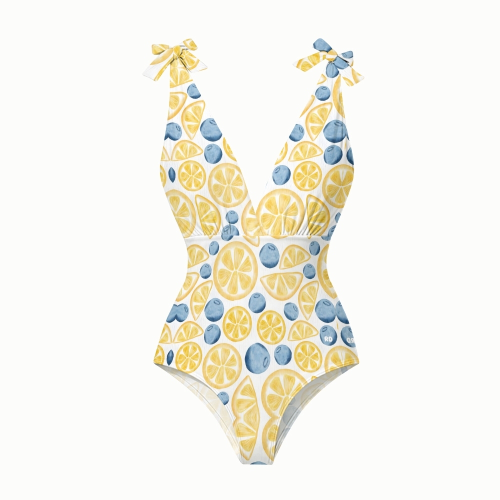 Women's Citrus Breeze One-Piece Swimsuit with Skirt