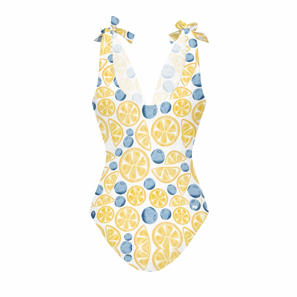 Women's Citrus Breeze One-Piece Swimsuit with Skirt