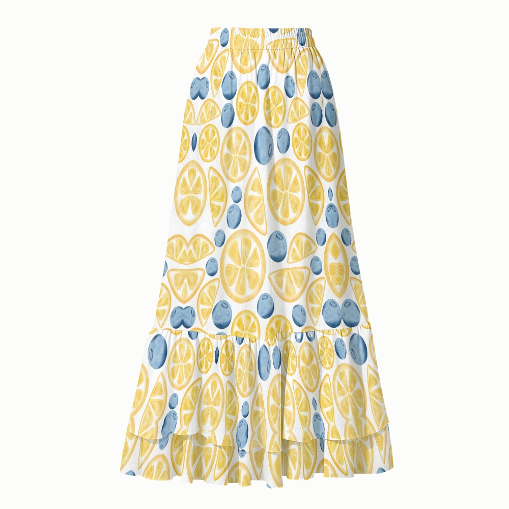 Women's Citrus Breeze One-Piece Swimsuit with Skirt