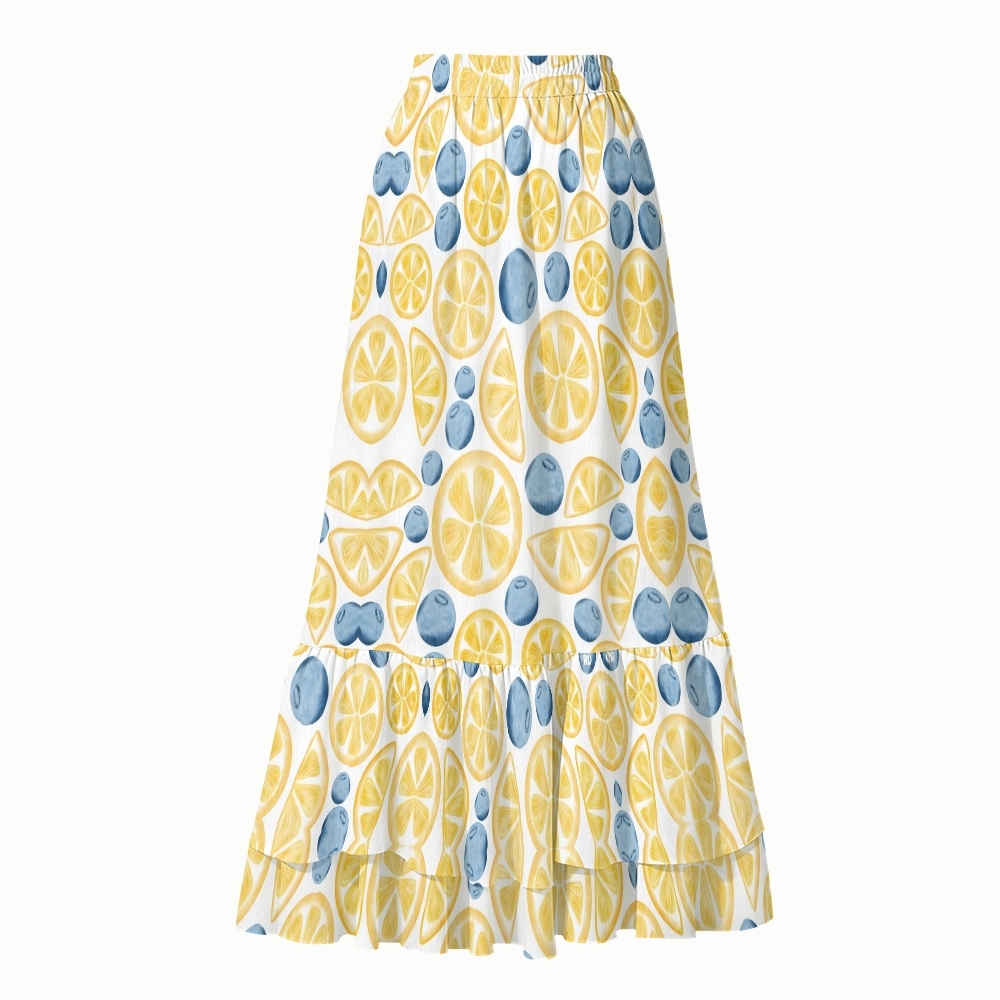 Women's Citrus Breeze One-Piece Swimsuit with Skirt