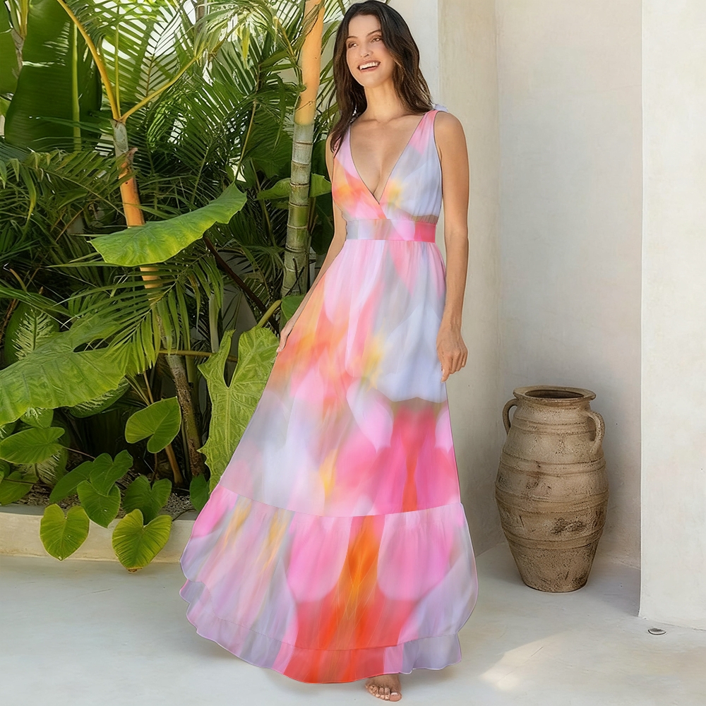 Women's Petal Mist One-Piece Swimsuit with Skirt