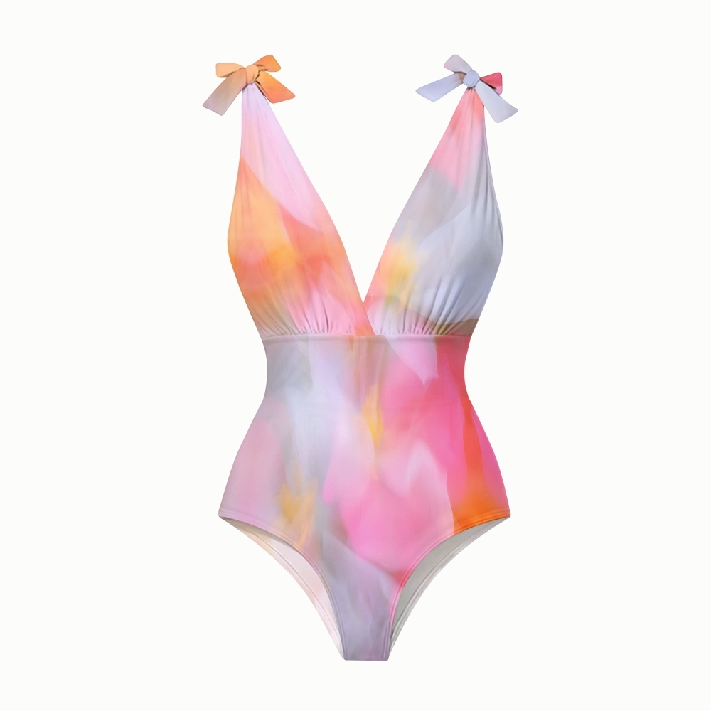 Women's Petal Mist One-Piece Swimsuit with Skirt