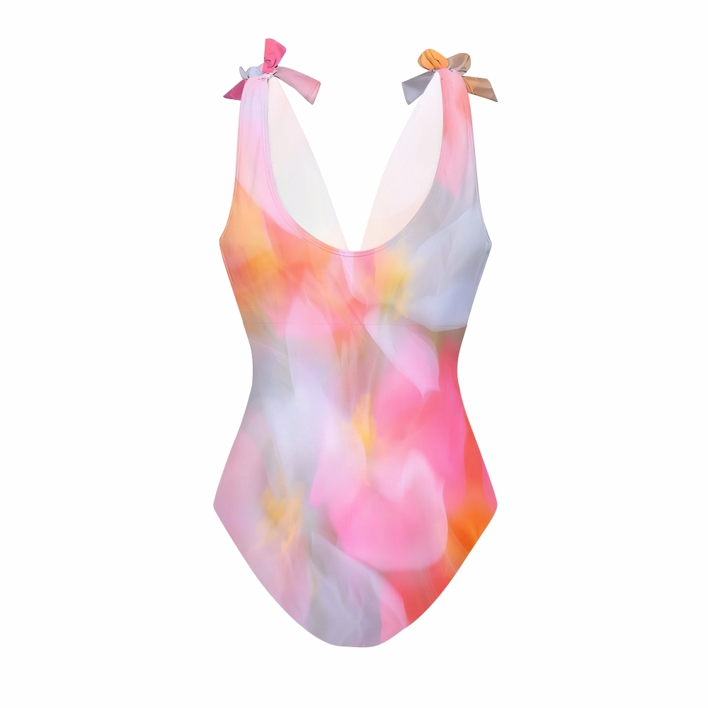 Women's Petal Mist One-Piece Swimsuit with Skirt