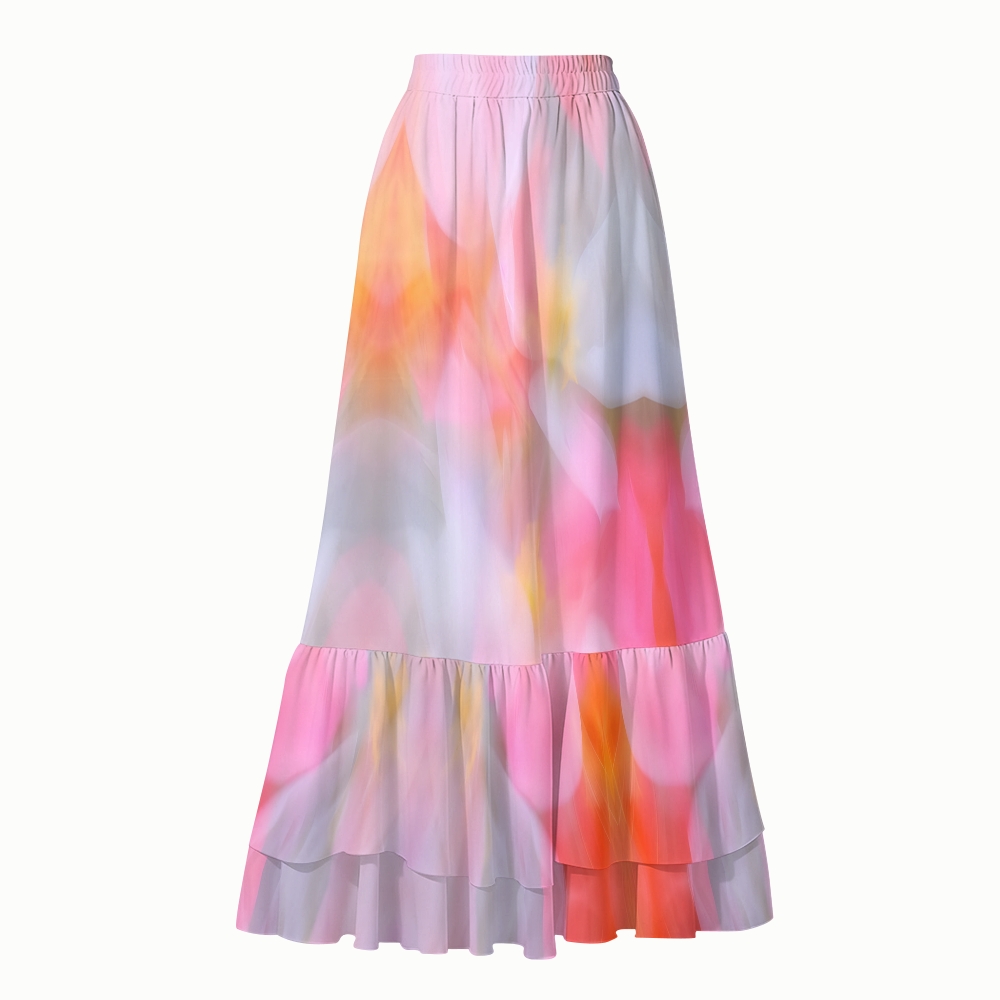 Women's Petal Mist One-Piece Swimsuit with Skirt