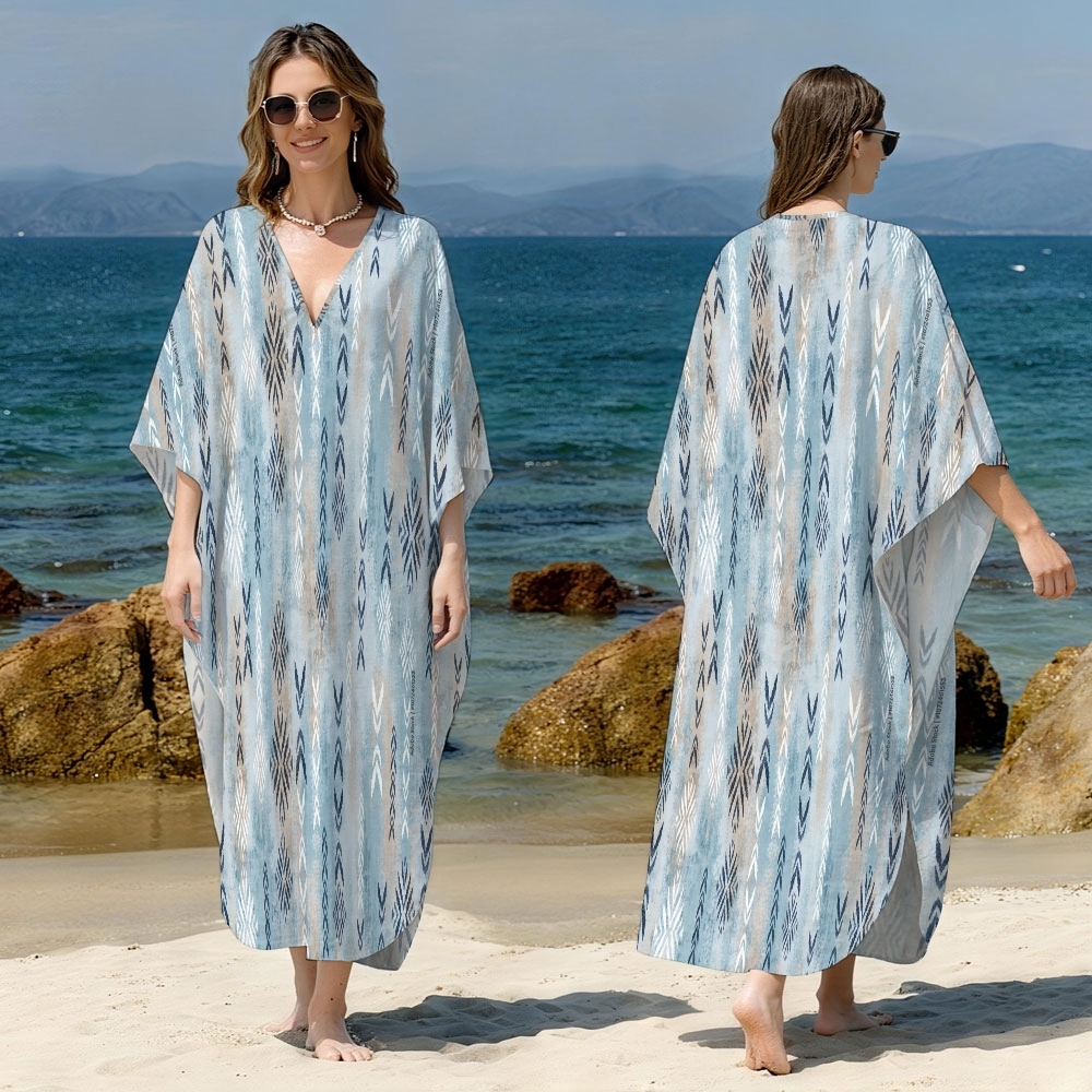 Geometric Tribal Stripe Cover-up Dress