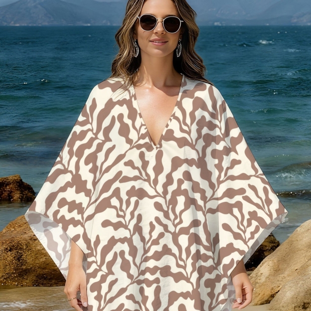 Coral-Inspired Kaftan Cover-up