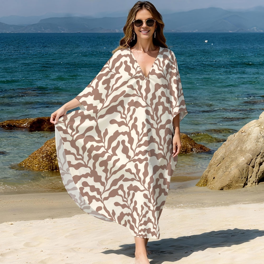 Coral-Inspired Kaftan Cover-up