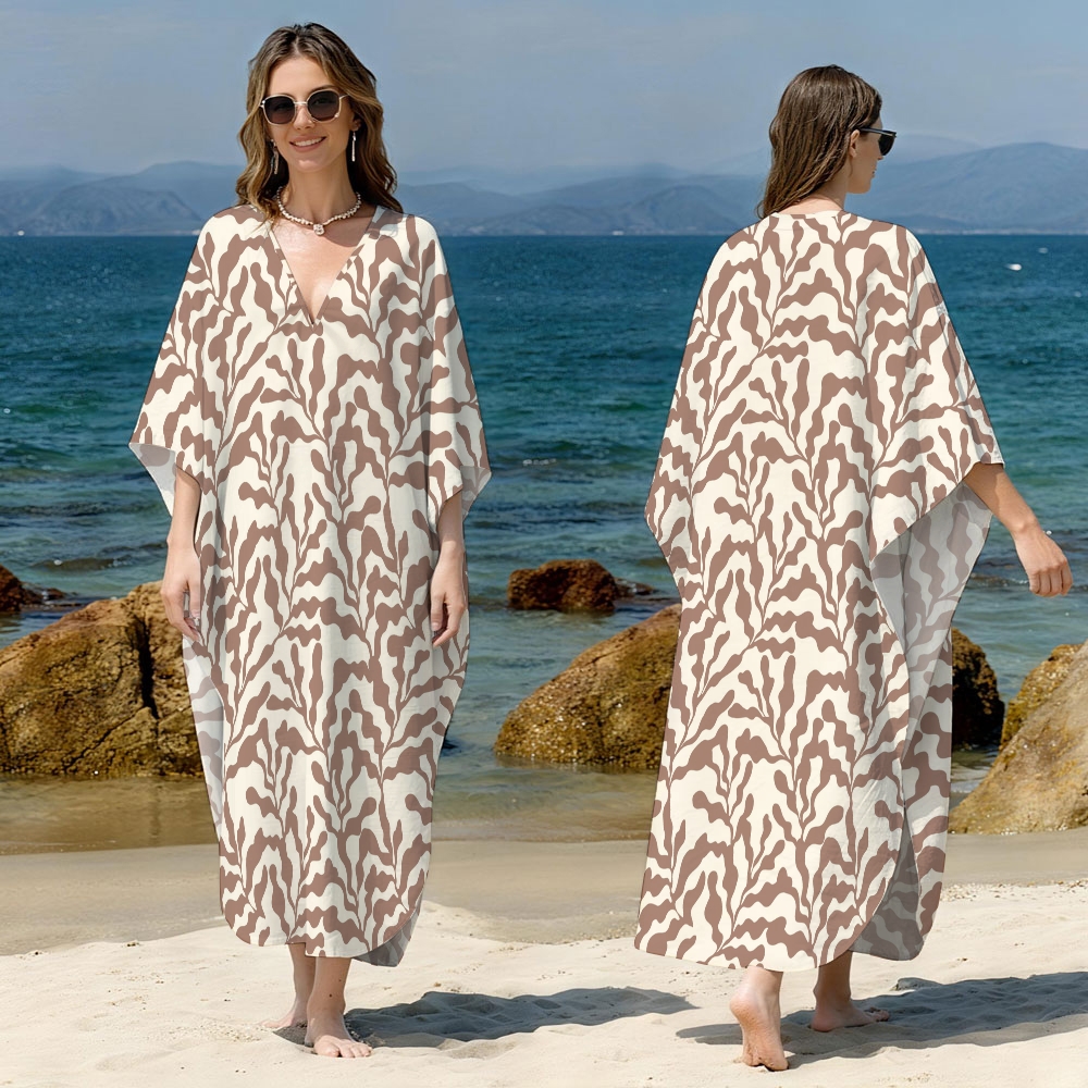 Coral-Inspired Kaftan Cover-up
