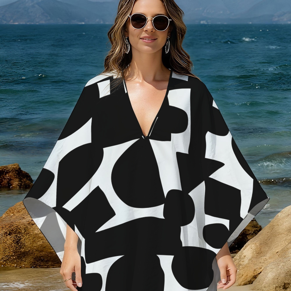 Geometric Kaftan Cover-up
